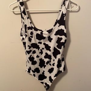 Cute cow print bodysuit